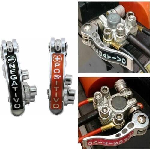 1pair Toolless Quick Disconnect Battery Main Cable Car Battery Connectors Clip Parts Shut-off Post Sub-connection Terminal Z7N0