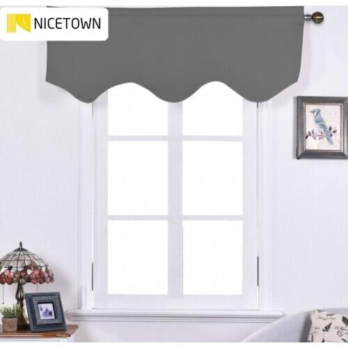 NICETOWN 13 Colors 1PC Kitchen Room Darkening Valance Rod Pocket Curtain Drape for Home Small Window Decorations Morden Sheer