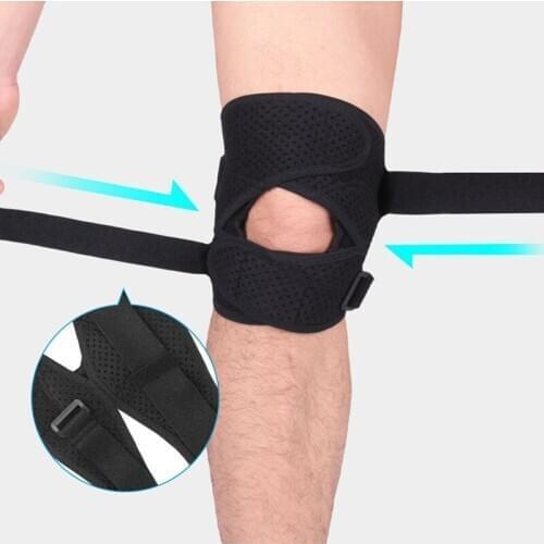 1 Pcs Adjustable Patella Support Breathable Compression Knee Pads Sports Gym Fitness Knee Protectors Unisex