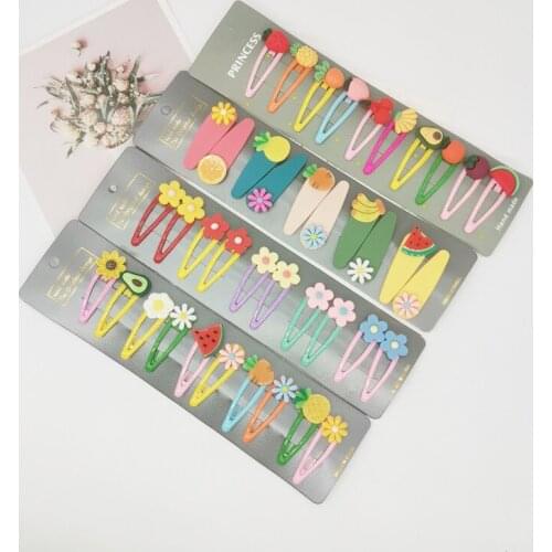 10pcs/set Cute Princess Fruit Hairpins Children Kids Hair Clips Pins Barrette Girls Hairgrip Headwear Hair Accessories Hairclip