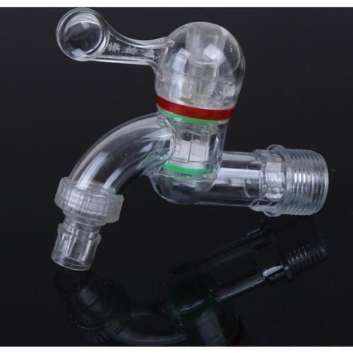 Plastic Male Thread Faucet PC Water Tap Garden Irrigation Connector Washing Machine Water Valve Bibcocks Accessories 15mm 20mm