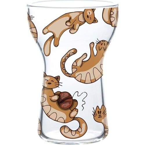 400ml Creative Cute Cat Coffee Mugs Double Glass Cup Animal Double-layer Milk Juice Tea Mug Lady Valentines Day Christmas Gift