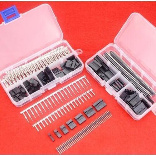 430 Pcs 40 Pin 2.54mm Pitch Single Row Pin Headers,Dupont Connector Housing Female,Dupont Male/Female Pin Connector Kit