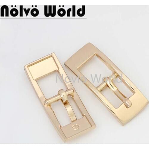 10-50 pieces Gold/Light gold 1cm (3/8") alloy small rectangular pin buckle,10mm buckle bags shoes belt adjustable