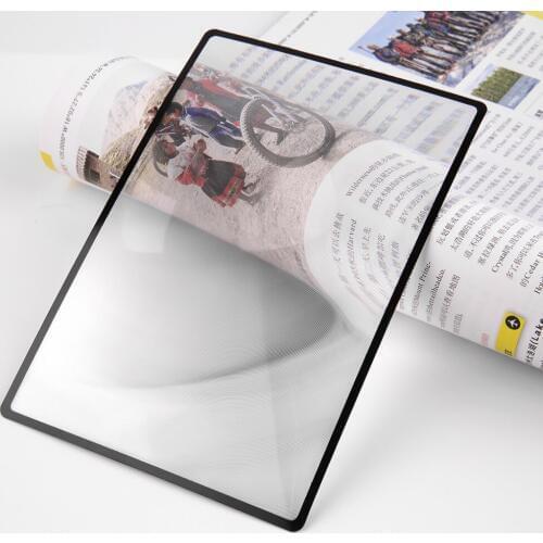 80x120mmhot selling Convinient A5 Flat PVC Magnifier Sheet X3 Book Page Magnification Magnifying Reading Glass Lens