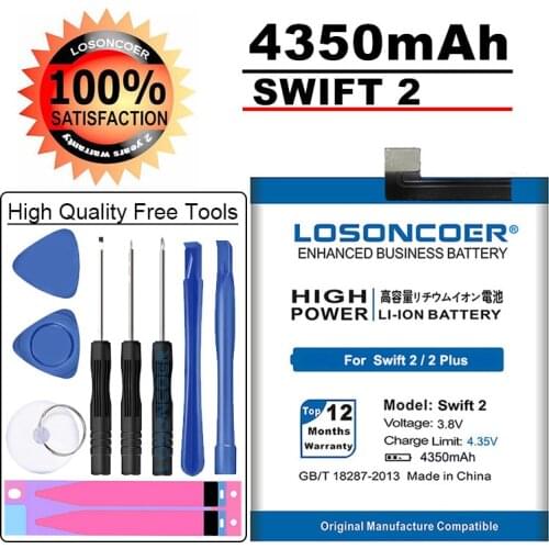 LOSONCOER 4350mAh Swift 2 Battery for Wileyfox Swift 2 /2 Plus Phone High Capacity Batteries SWB0116~In Stock