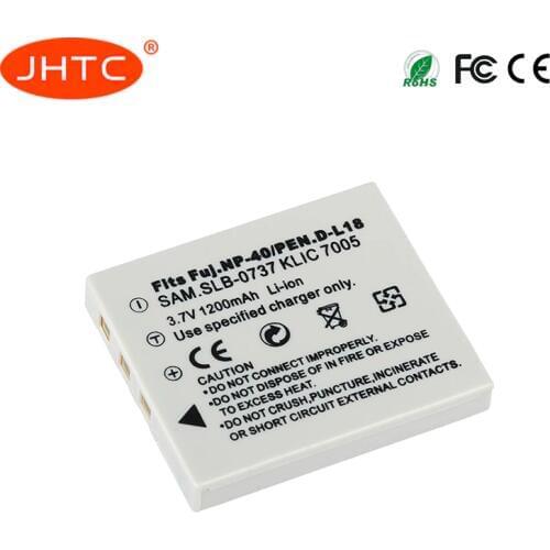 NP 40 Battery 1200mAh for BENQ DLI-102 FUJIFILM NP-40 NP-40N KODAK KLIC-7005 PENTAX D-LI8 D-Li85 SLB-0737 Batteries NP40N