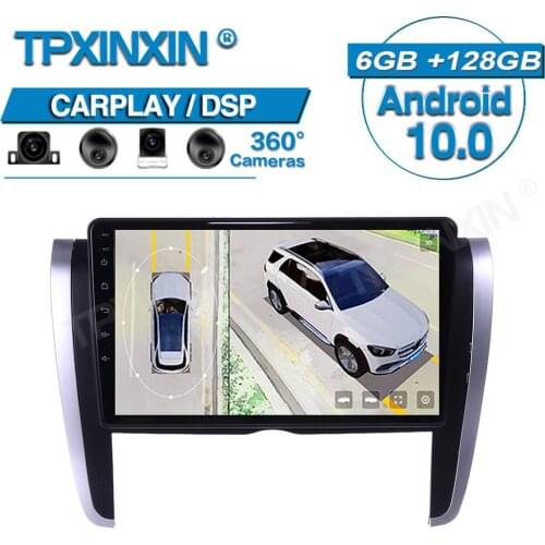 For Toyota Allion 2007+ Android 10.0 Car Radio 360 HD Auto Surround View Camera Car Multimedia Player Stereo Radio GPS Navigtion