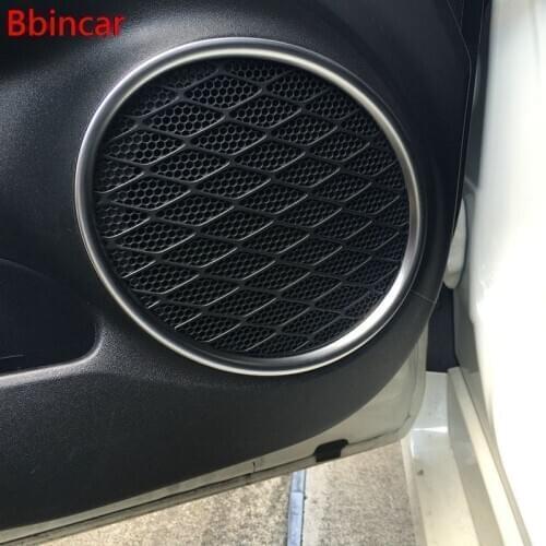 Bbincar Inner Car Door Speaker Audio Cover Ring Covers Trim 4pcs For Toyota Prius XW50 2016 2017