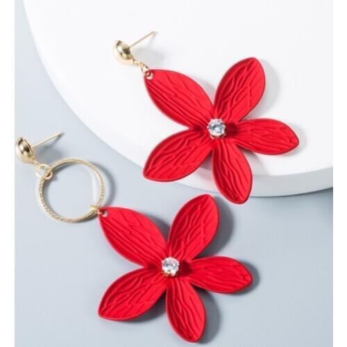 Free Shipping HER022 50 Pairs/lot Alloy Floral Asymmetrical Earrings W Rhinestone Ear Nail Fashion Earrings Women Wearing Jewel