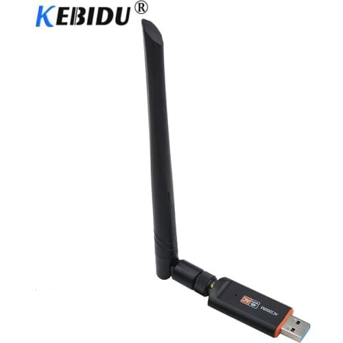 Kebidu 1200Mbps Mini Wireless USB Wifi Adapter Lan Card 802.11ac Wlan PC Wifi Receiver Wi-Fi Dongle Antenna Wi Fi For Laptop