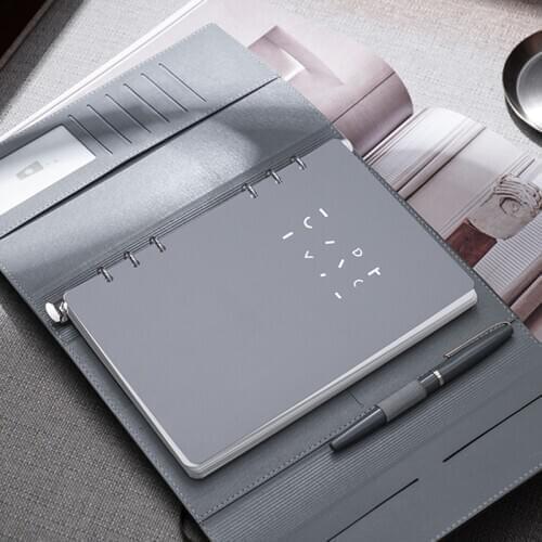 2021 A5 Spiral Loose-Leaf Notebook Bandage 6 Hole Diary Business High-grade Meeting Binder Diary Planner Agenda Notepad Gift Box