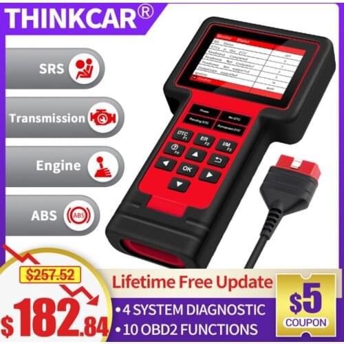 Thinkcar TS609 OBD2 Scanner ECM TCM ABS SRS System Diagnostic Tool with Oil Brake TPMS SAS ETS Injec BMS DPF Reset Free Update
