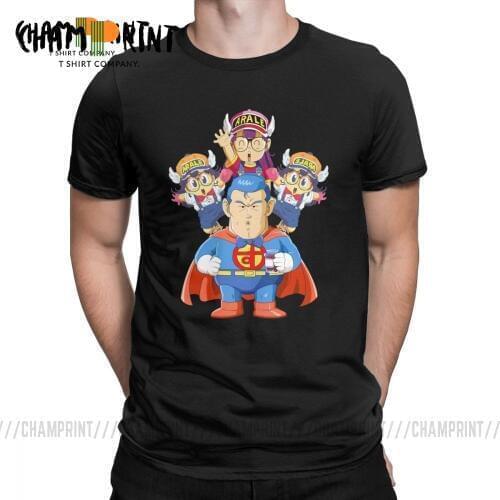 Dr. Slump And Arale T Shirts for Men Printed Clothes Short Sleeve Casual Graphic T-Shirt Crewneck Pure Cotton Tee Shirt