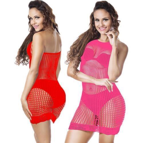 9 Colors Fishnet Erotic Dress Plus Size Women Perspective Lingerie Sexy Erotic Underwear Female Sexy Lingerie Babydoll Costumes