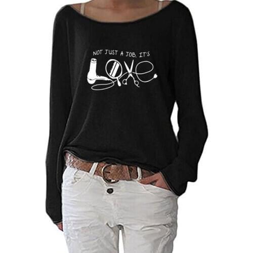 Hairdresser T Shirt Women t shirt Long Sleeve Funny Autumn Tops Streetwear Tshirt Women Casual Clothes