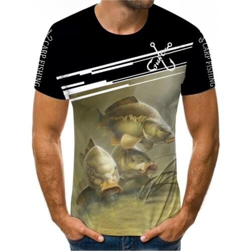 2020 Beautiful Carp Fishing 3D All Over Print men t shirt Harajuku Fashion Short sleeve shirt summer streetwear Unisex tshirt