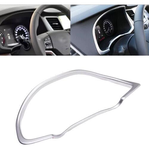 Car Styling Chrome Instrument Gauge Panel Trim Cover Frame Garnish Decoration For Hyundai Tucson 2015 2016 2017