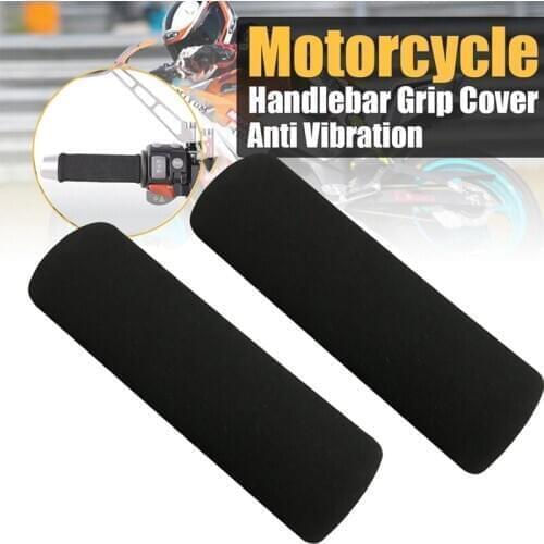 2PCS Motorcycle Slip-on Foam Anti Vibration Comfort Handlebar Grip Cover Applicable Sleeve Inner Diameter 2.7-3.0 CM