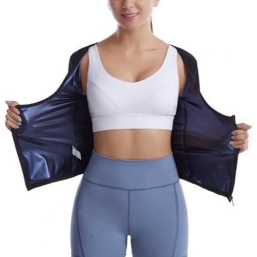 Sauna Jacket Sauna Vest Heat-trapping Wear Resistant Deep U Neck Women Sweat Waist Trainer Vest Shapewear for Workout