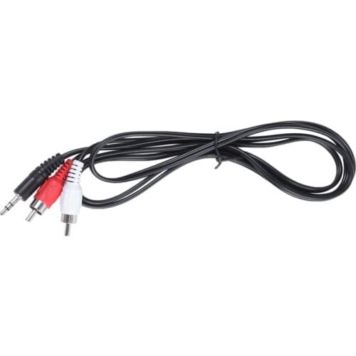 Hot 3.5mm Headphones Plug Jack to 2 x RCA AV Audio Cable