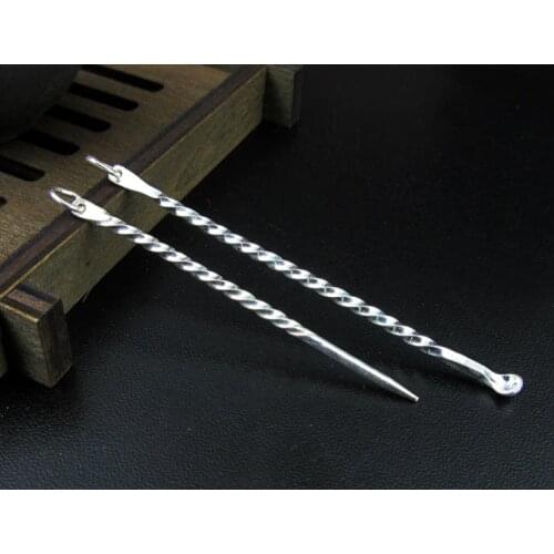990 Sterling Silver mokey king Ear Pick Cleaner Earpick Earwax / toothpick charm tag health A3270