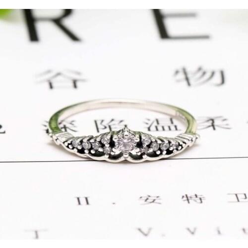 New Fashion Original 925 Silver Fairy Tale Tiara Wishbone Ring For Women Wedding Engagement Pan Rings DropShipping Wholesale
