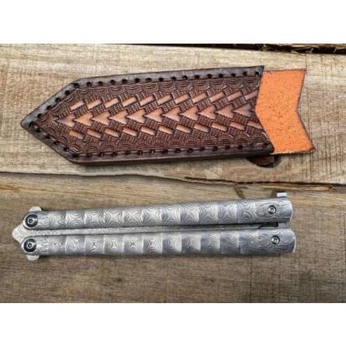 Butterfly Knife VG10 Damascus Blade 60HRC Free-swinging Knife Trainer Knife Tactical Edc Knife Jilt Flipper Knives