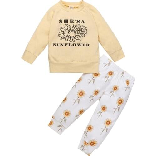 Baby Girls Boys Clothes Pullover Tops Pants 2pcs Infant Clothing