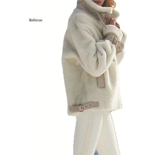 Autumn Winter Womens Coat Fashion Zipper Cardigan Plush Warm Women Jacket New Ladies Jacket Coat Plus Size 3Xl