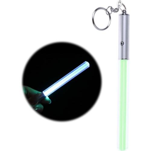 Durable Glow Pen Flash Torch Magic Wand Stick Lightsaber LED Light Keychain New X7YD