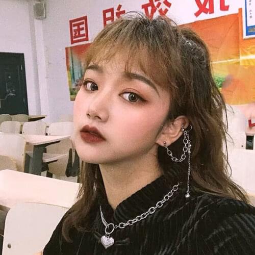 New Punk hip hop Exaggeration 2019 Tassel Elegant Cool Unique Ear Bone Clip Dangle Earrings For Women Jewelry Gifts