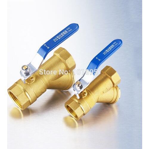 X23047 Good Quality DN15 to DN40 of Brass Material Pipe Y Shape Filter Ball Valve