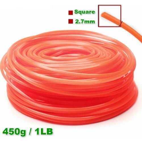 2.7mm 450g Grass Trimmer Line Strimmer Brushcutter Trimmer Nylon Rope Cord Line Long Round/Square Roll Grass Rope Line