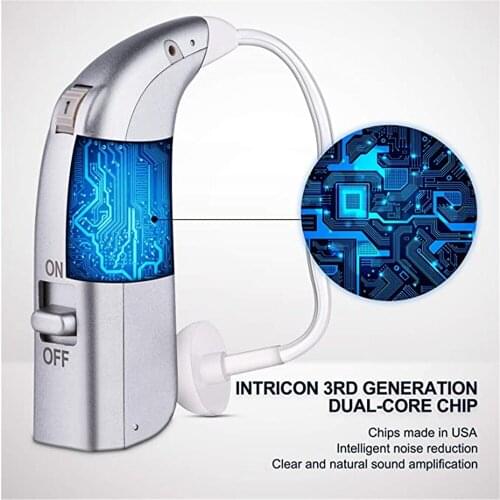 USB Rechargeable Hearing Aid Bluetooth Digital Hearing Aids BTE Adjustable Tone Sound Amplifier Portable Deaf Elderly Audifonos