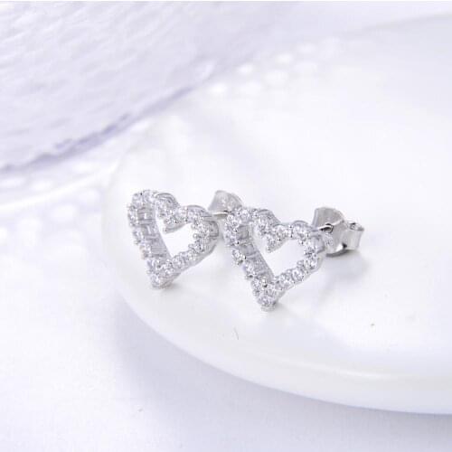 High jewelry classic love earrings women fashion sterling silver s925 elegant inlaid zircon earrings