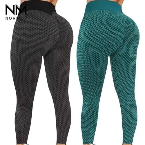 NORMOV Women Leggings High Waist Anti Cellulite Push Up Leggings Comfort Gym Fitness Polyester Casual Leggings Women
