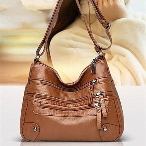 Women Shoulder Bags Soft PU Leather Messenger Bag Handbag Casual Purse Totes Designer Luxury Bag Gift