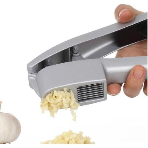 1pcs Multifunction Kitchen Cooking Tools 2 in 1 Stainless Steel Color Garlic Press