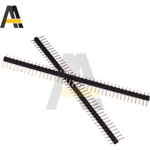 10Pcs 40Pins 2.54mm Single Row Curved Pin Header Connector Strip 40-pin 40 Pin Curved Needle For Arduino Electronic Components