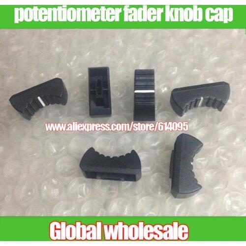 10pcs black mixer potentiometer fader knob cap / hole 8MM / W10MM * L24MM