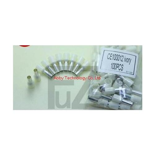 1000pcs/lot E10-12 Insulated Cable Cord End Bootlace Ferrule Terminals tubular wire connector For 10mm2 Wire