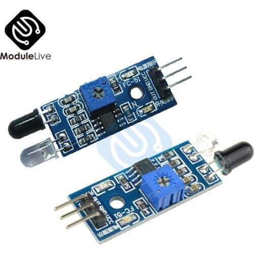 2PCS Diy Smart Car Robot Reflective Photoelectric 3pin IR Infrared Obstacle Avoidance Sensor Module For Arduino