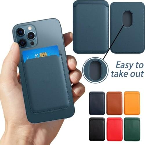 2020 Hot Sale Card Bag For iPhone 12/12 Pro Max/12 Mini Luxury Leather Pouch For Apple Safe Magnetic Fashion Fundas Wallet Cases
