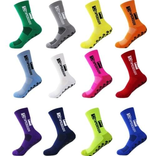 2021 New ANTI SLIP Football Socks Mid Calf Non Slip Soccer Cycling Sports Socks Mens