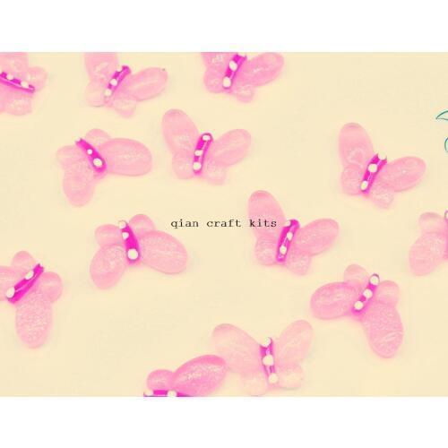 250pcs glitter DIY Decoden Supplies, Resin Butterflies Handmade Adornments hand paint Flatbacks Scrapbooking Hair Bow Center D25