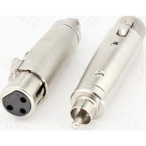 30pcs/lot K3P 3 Pin Female To J Lotus Male Socket XLR Cable Material Converter In Microphone