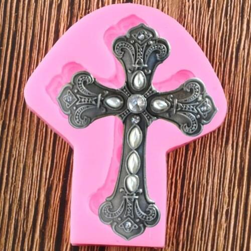 3D Cross Silicone Molds Jewelry Resin Clay Moulds Fondant Cake Decorating Tools DIY Cake Baking Candy Chocolate Gumpaste Mould