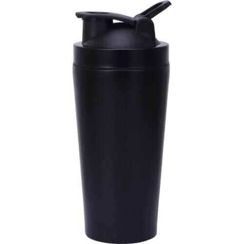 720ml Stainless Steel cups Thermos Gift Cup Insulation Tea Coffee Mug Office Sports Water Bottle Rotein Shaker Bottle (Black)