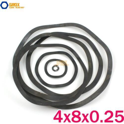 800 Pieces M4*8*0.25mm Wave Washer Spring Washer Carbon Steel Black Zine Plated